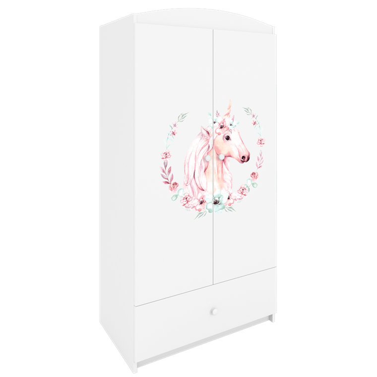 Kocot Kids, Babydreams, szafa, biała, konik, 181.2-52-90 cm