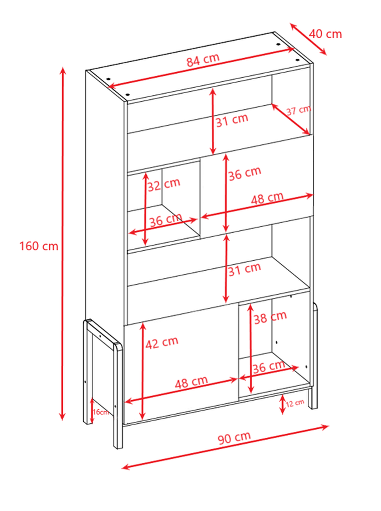 Kocot Kids, Victor, regał, biały
