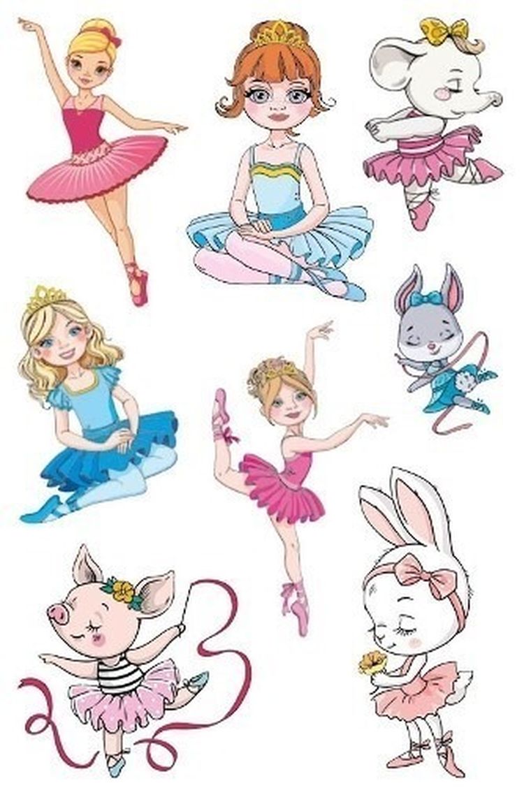 Kolorowanka z tatuażami. Baletnice