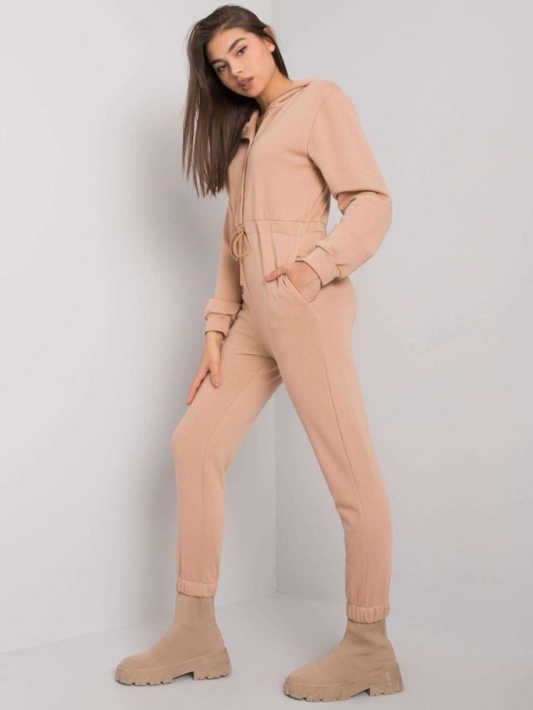 Kombinezon damski, brązowy, Factory Price