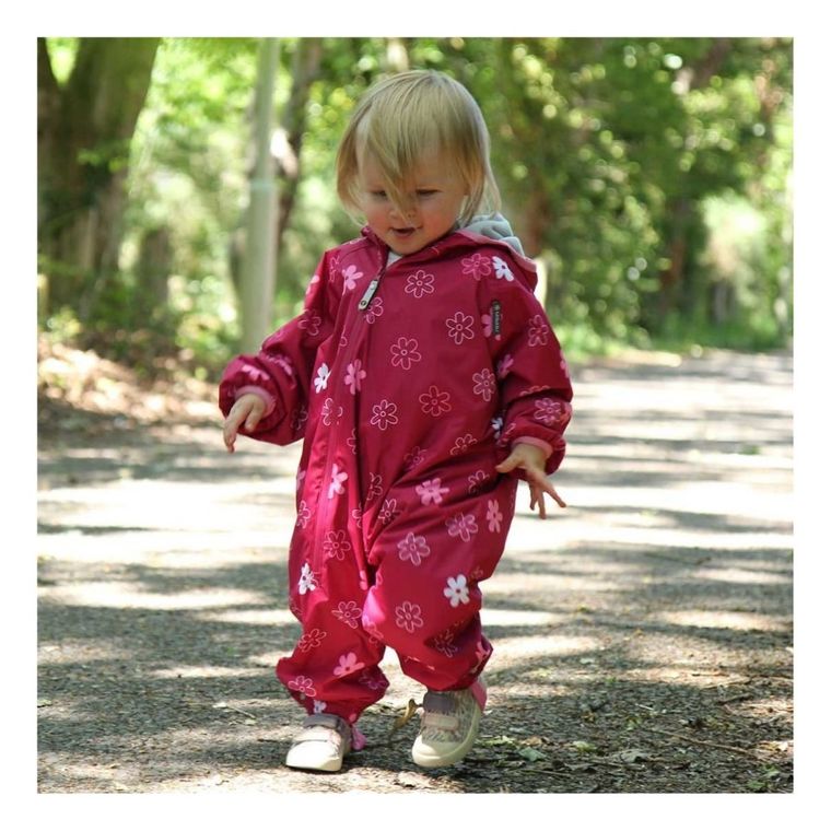 Kombinezon przeciwdeszczowy dziecięcy z kapturem, różowy, LittleLife