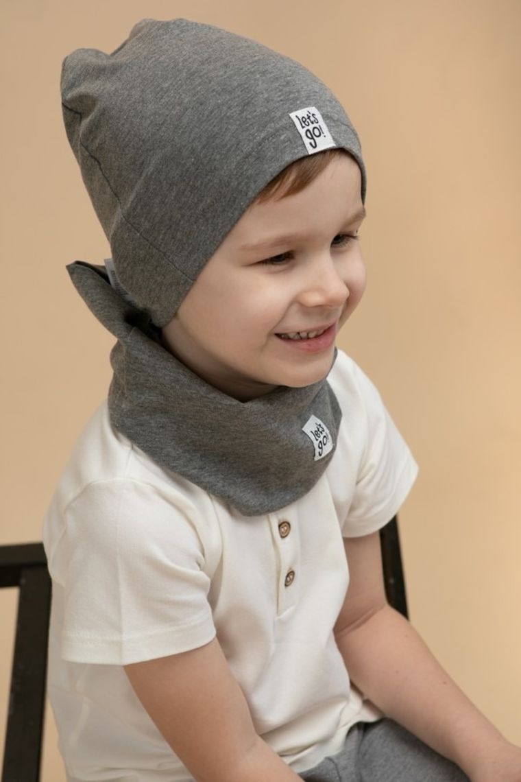 Komin chłopięcy, szary, Pinokio