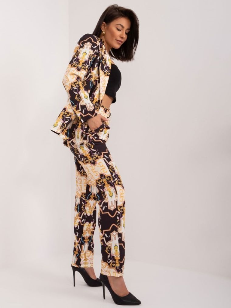 Komplet damski, Marynarka, Spodnie materiałowe, mix, Italy Moda