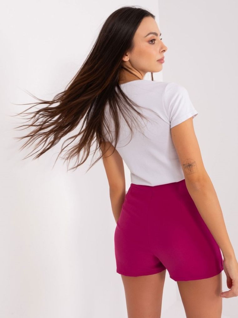 Komplet damski, Top, Szorty, fioletowy, Italy Moda