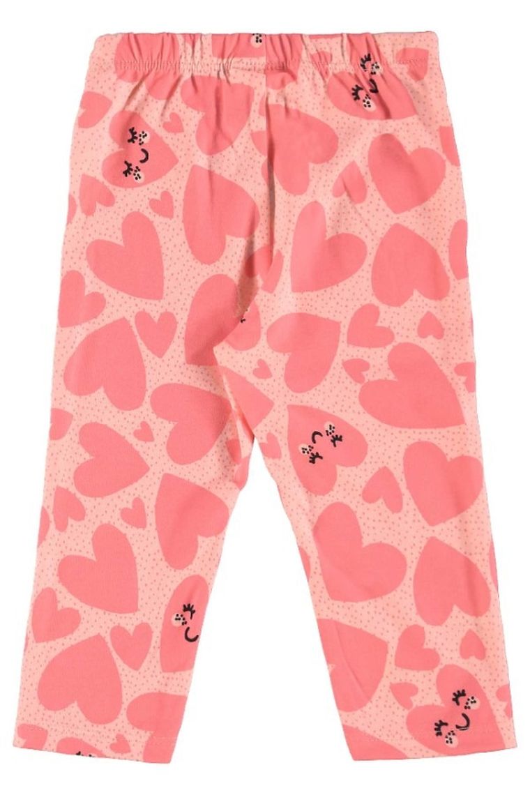 Komplet dziewczęcy, Bluzka z krótkim rękawem, Legginsy, różowy, Quimby