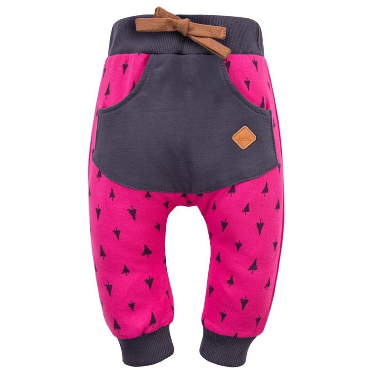 Komplet dziewczęcy, Body z długim rekawem, Spodnie dresowe, różowy, Eevi