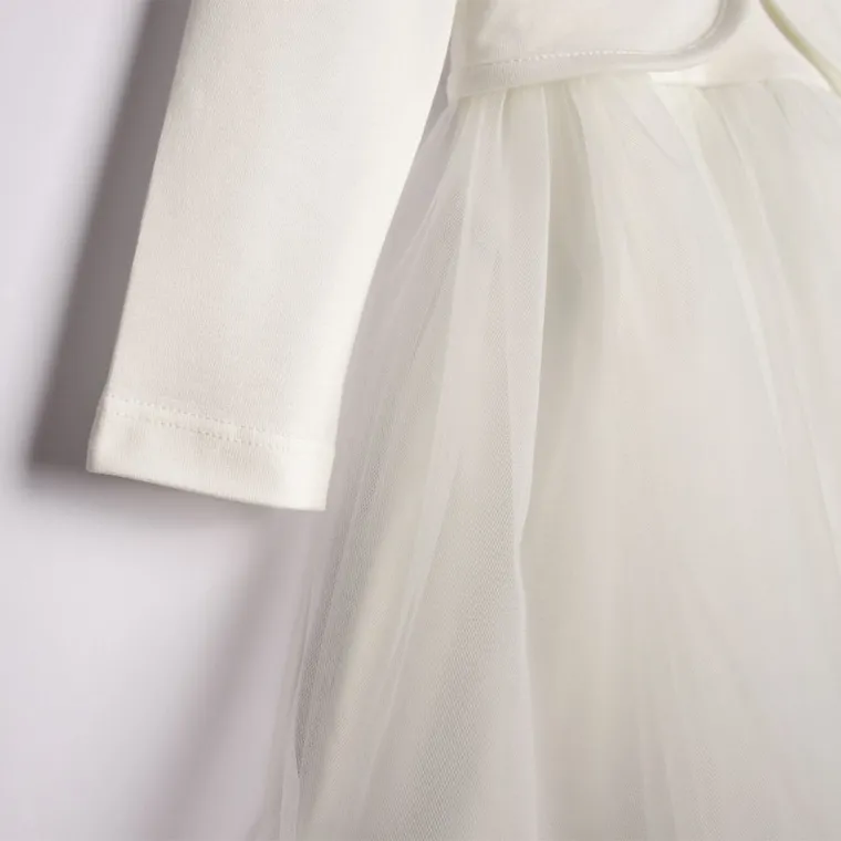 Komplet dziewczęcy, Sukienka, Bolerko, ecru, Nicol