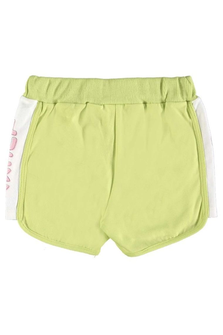 Komplet dziewczęcy, T-shirt crop top, Szorty, zielony, Quimby