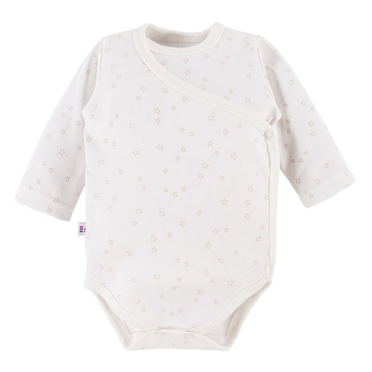 Komplet niemowlęcy, Czapka, Body z długim rękawem, Półśpiochy, Pajac, ecru, Eevi