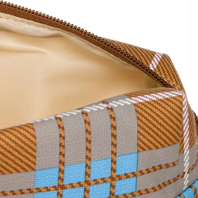 Kosmetyczka podróżna, beżowo-niebieska, Rovicky