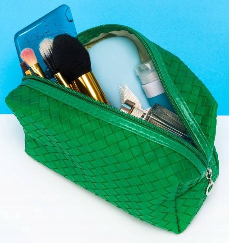 Kosmetyczka, zielona, skóra ekologiczna, Rovicky