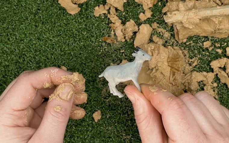 Kosmos, zwierzęta z gospodarstwa rolnego, wykopaliska, figurka