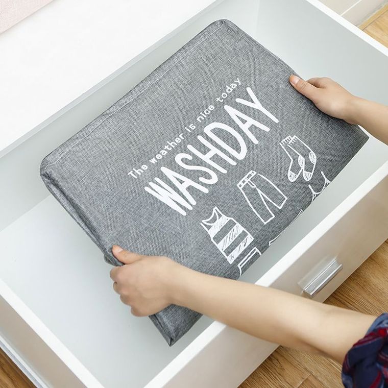 Kosz na pranie, pojemnik na bieliznę, różowy