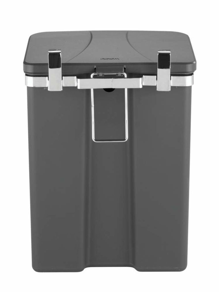 Kosz na śmieci, wiszący, szary, 12l