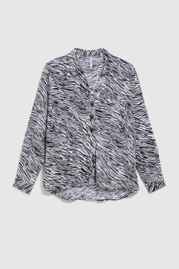 Koszula damska z długim rękawem, mix, Moodo