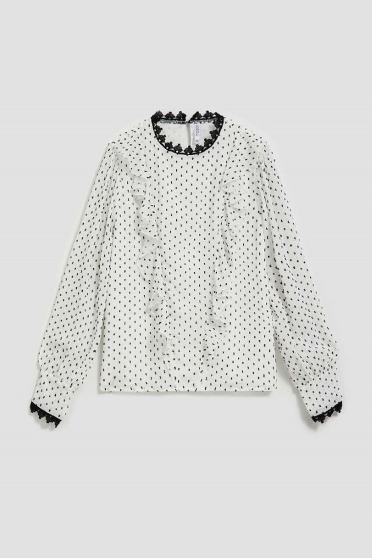 Koszula damska z długim rękawem, mix, Moodo