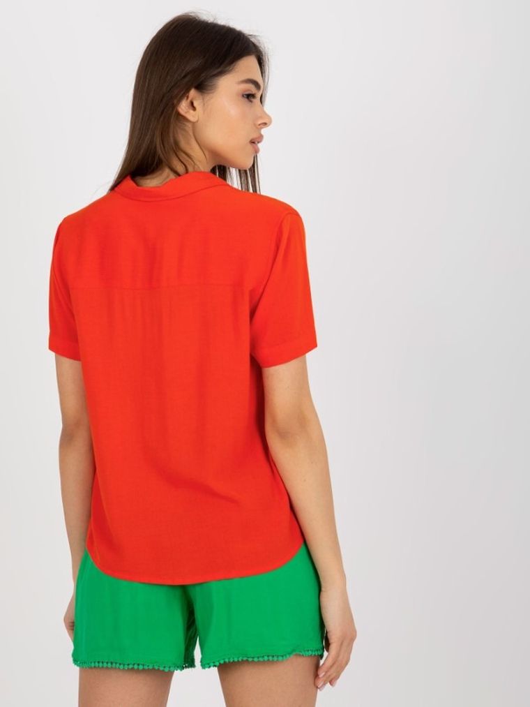 Koszula damska z krótkim rękawem, pomarańczowa, Sublevel