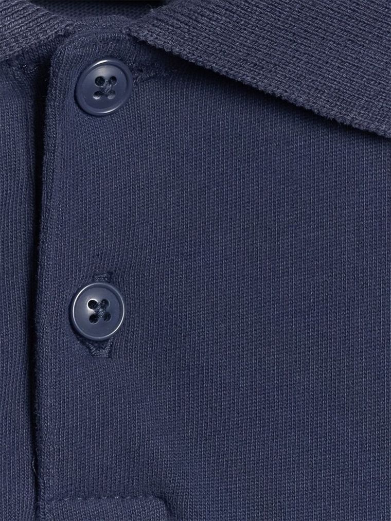 Koszulka polo chłopięca z długim rękawem, granatowa, 4F