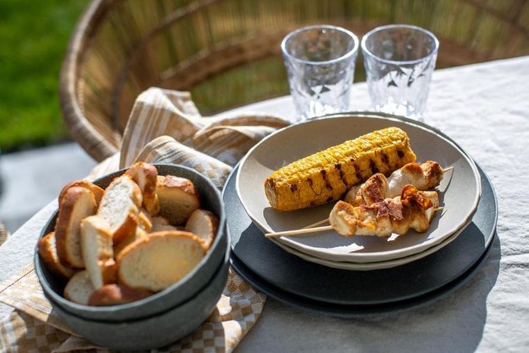 Koziol, Club, talerz, desert sand, 22 cm, 4szt.