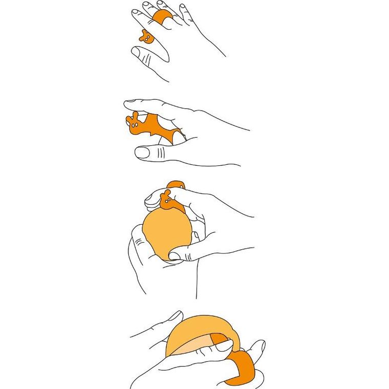 Koziol, zestaw Energy-tools: obieraczka, 2x łyżka, 3 szt.