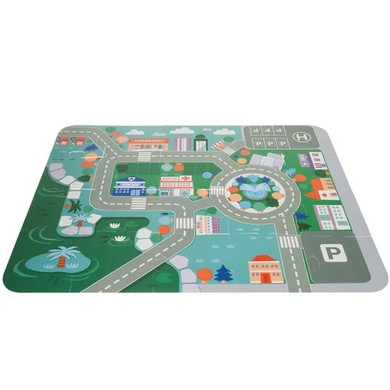 Kruzzel, miasto, klocki drewniane, 100 szt.