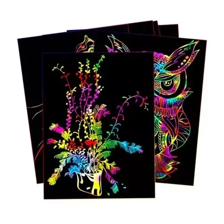 Kruzzel, zestaw do zdrapywania z drewnianym rysikiem