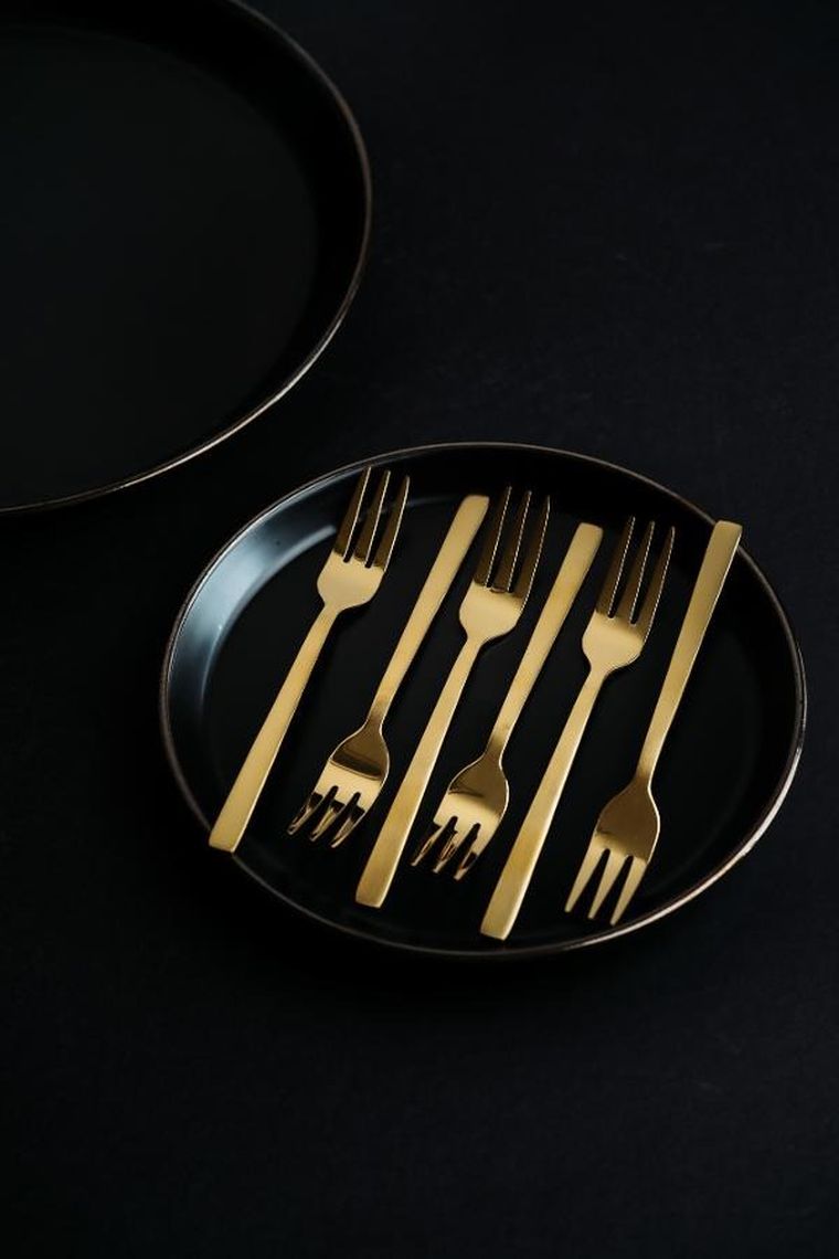 Kulig, Piano, komplet sztućców, Gold, 24 szt.