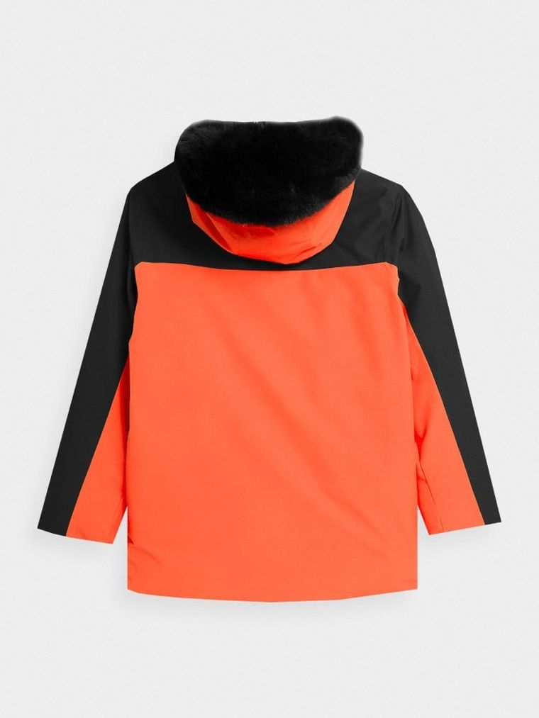 Kurtka chłopięca z kapturem, czerwona, 4F