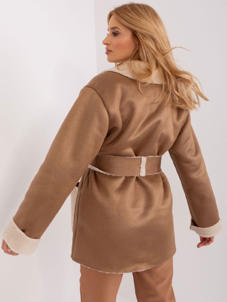 Kurtka damska, beżowa, Lakerta