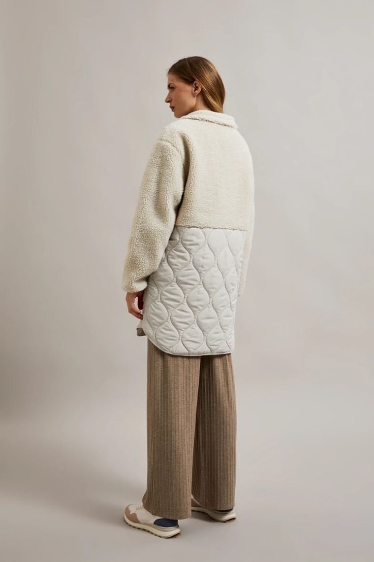 Kurtka damska, beżowa, Moodo