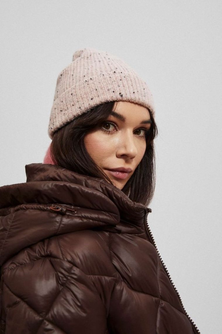 Kurtka damska, brązowa, Moodo