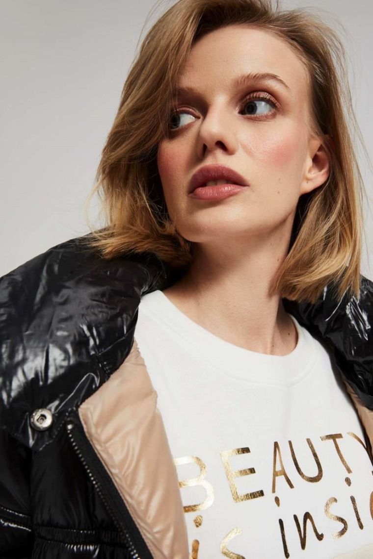 Kurtka damska, czarna, Moodo