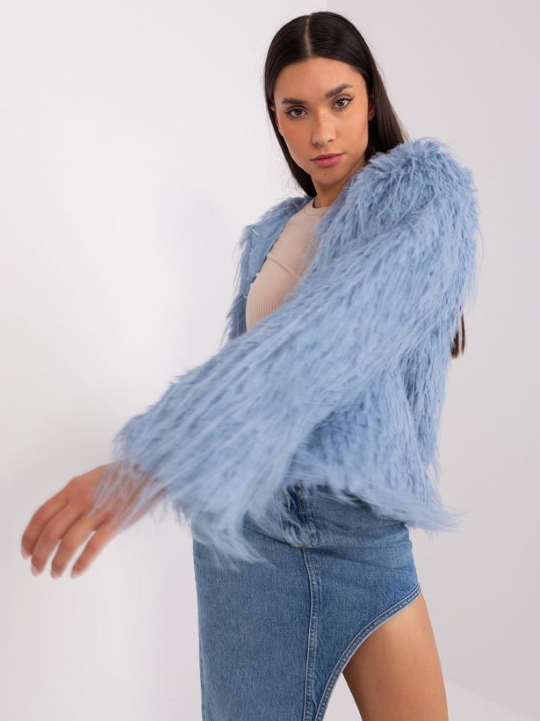 Kurtka damska, niebieska, Italy Moda