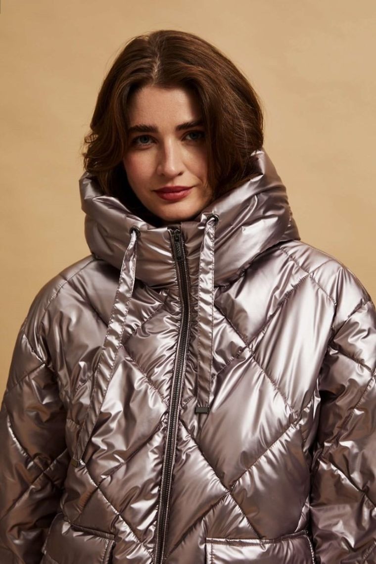 Kurtka damska z kapturem, różowa, Moodo