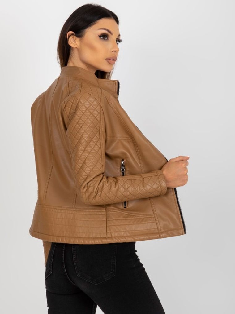 Kurtka ramoneska damska, brązowa, Factory Price