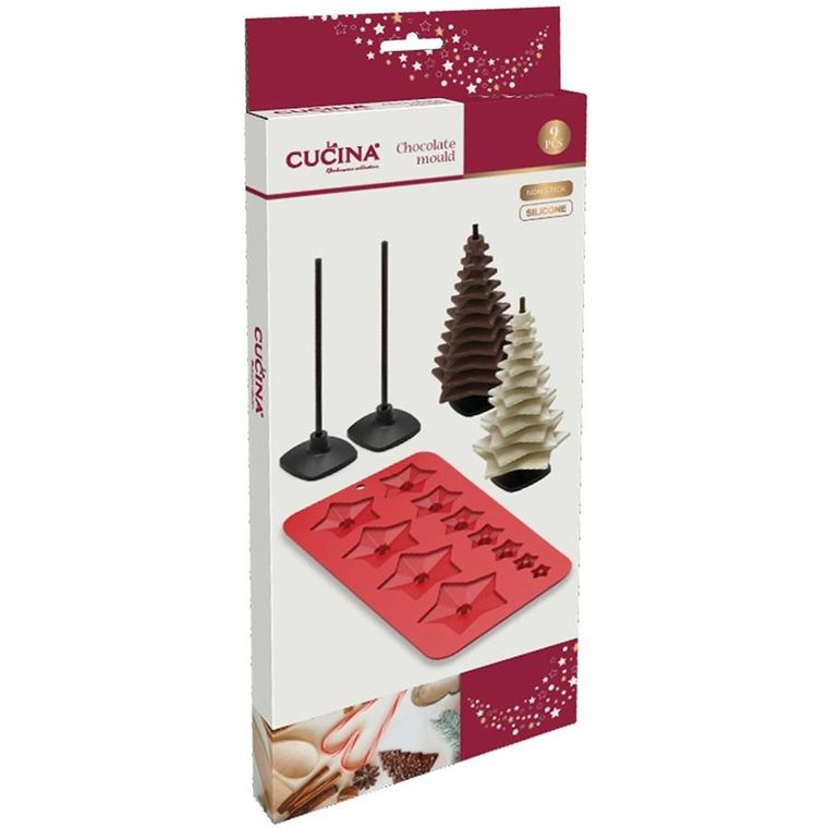 La Cucina, forma do czekolady, silikonowa, choinka, 9 elementów