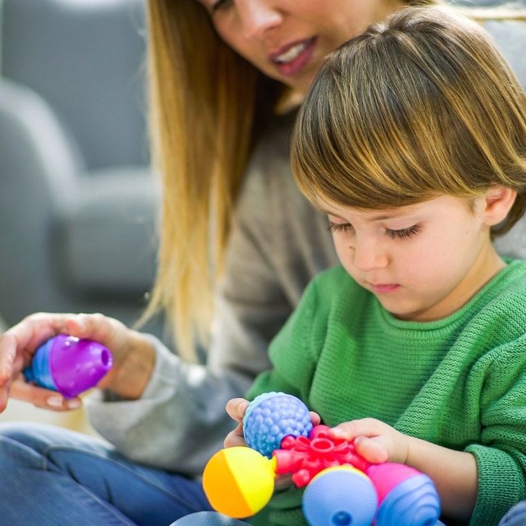 Lalaboom, Kulko-klocki, zestaw sensoryczny, 12 elementów