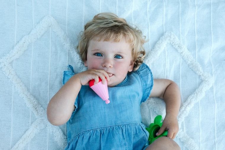 Lalaboom, zwinna kaczuszka, kulko-klocki sensoryczne, 10 elementów