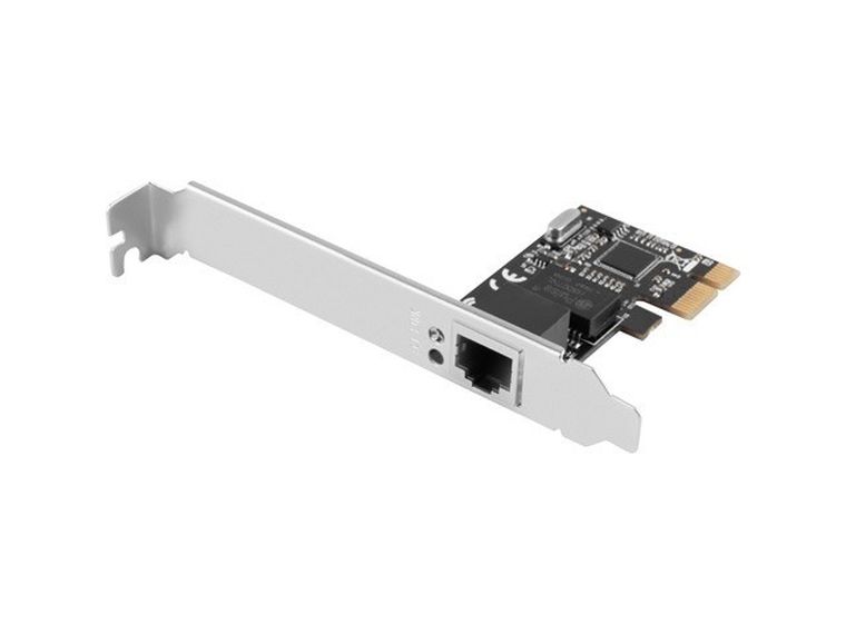 Lanberg, karta sieciowa, PCI-E 1X RJ45 1GB RTL8111C ŚLEDŹ LOW PROFILE PCE-1GB-201