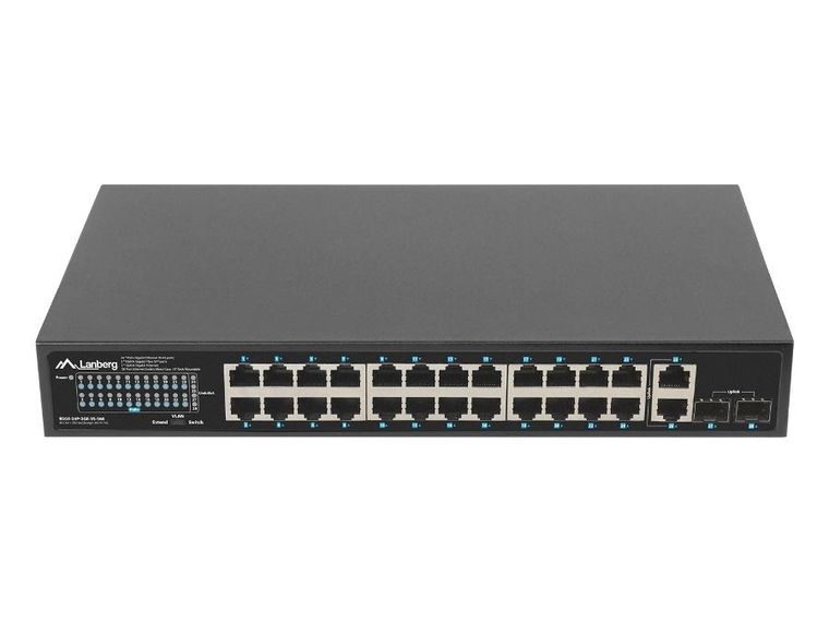 Lanberg, switch, 24-1gb POE+/2X GB/2X SFP, 360W