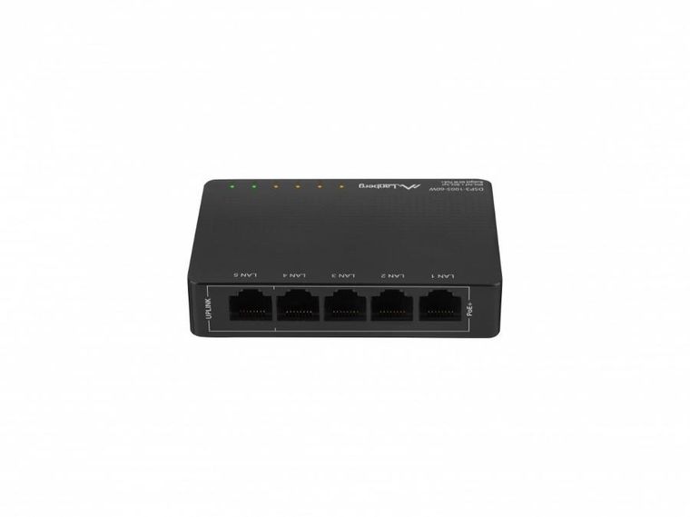 Lanberg, switch, POE DSP3-1005-60W (5-PORT, 1GB/S, 30W/PORT))