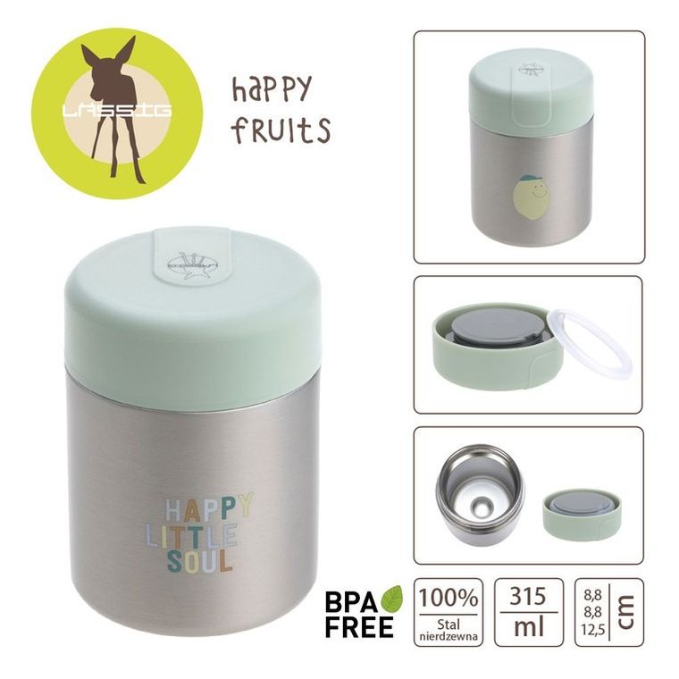 Lassig, Happy Fruits, Lemon, pojemnik, termos obiadowy, 315 ml