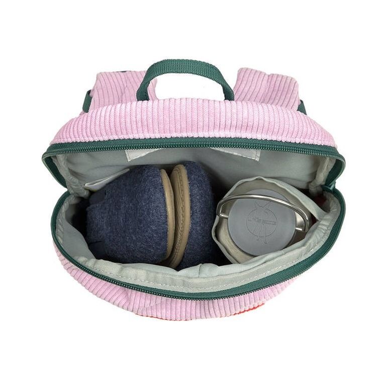 Lassig, Little Gang, Rainbow, plecak dla przedszkolaka, sztruks, lilac