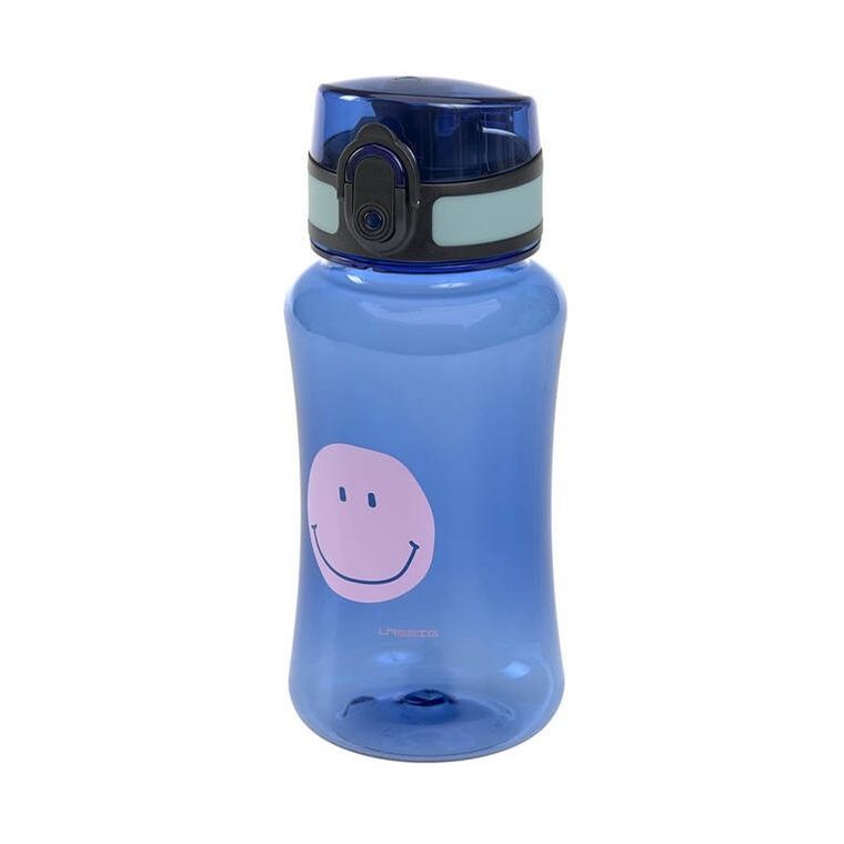 Lassig, Little Gang, Smile, zestaw na lunch: lunchbox + tritanowa butelka 460 ml, caramel/blue