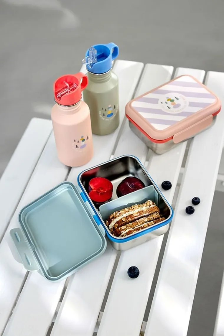Lassig, Sunny Explorer, lunchbox ze stali nierdzewnej, Green/Blue