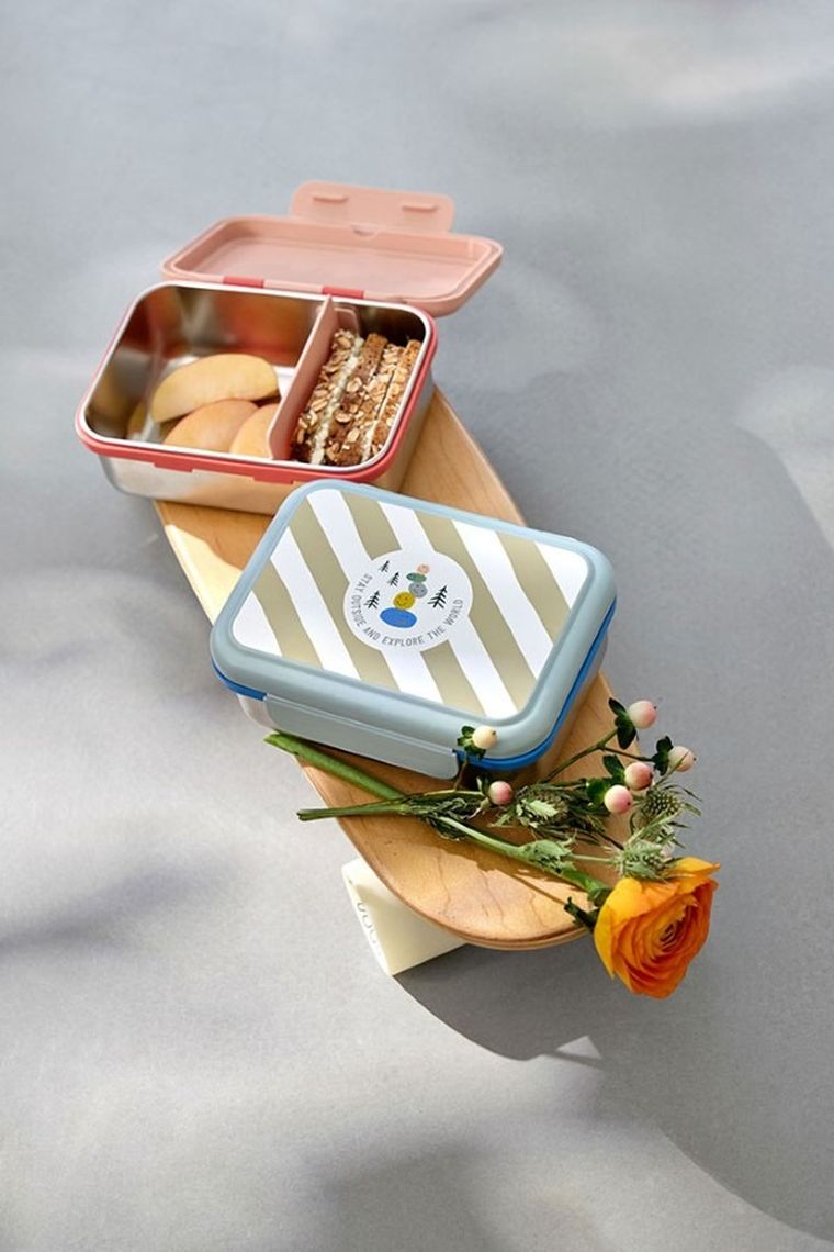 Lassig, Sunny Explorer, lunchbox ze stali nierdzewnej, Rose/Pink