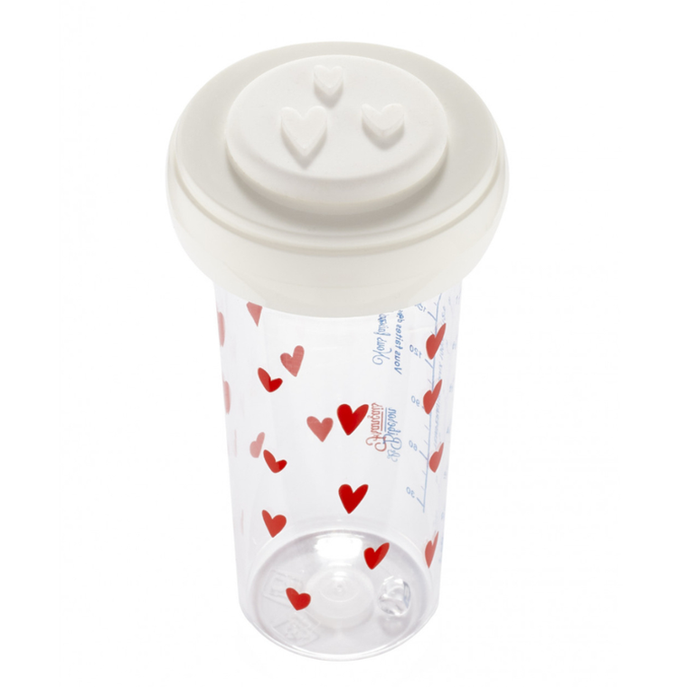 Le Biberon Français, dyski wymienne do butelek, serca/my love, 2 szt.