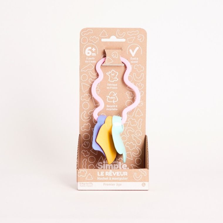 Le Jouet Simple, gryzaczek, grzechotka różowa