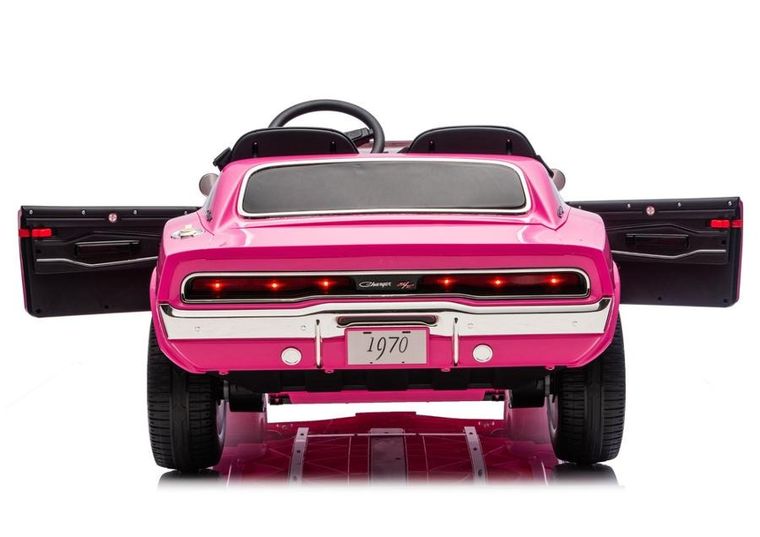 Lean Cars, Dodge Charger R/T, pojazd na akumulator, DLS-K12 24V7Ah, różowy