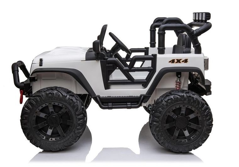 Lean Cars, Jeep, pojazd na akumulator, JC666, biały
